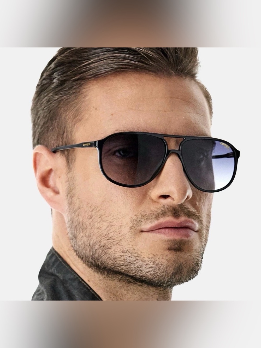CARRERA 237/S 80790 MATTE BLACK POLARIZED AVIATOR SUNGLASSES 61-13-140 NEW